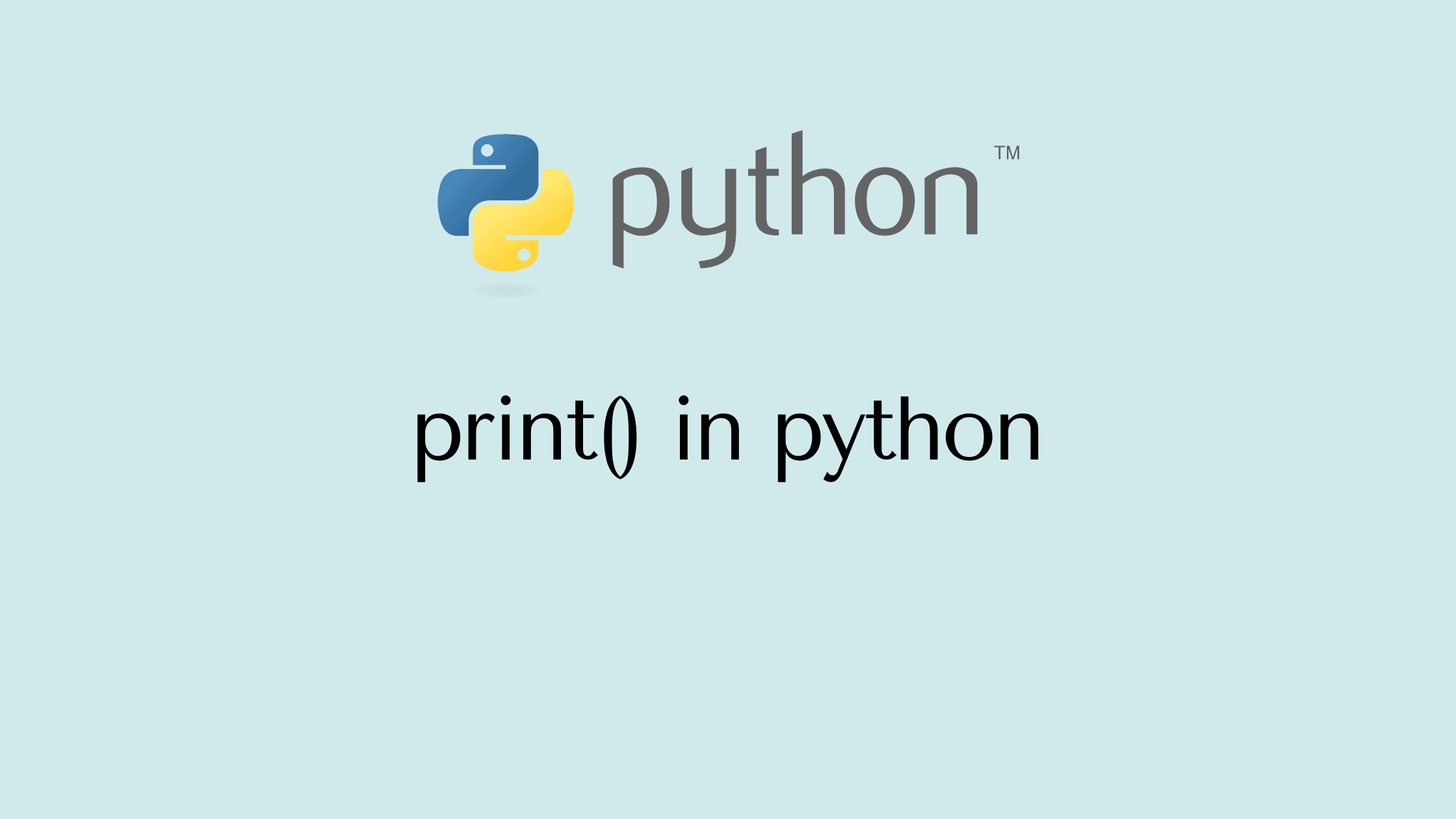 print() in python