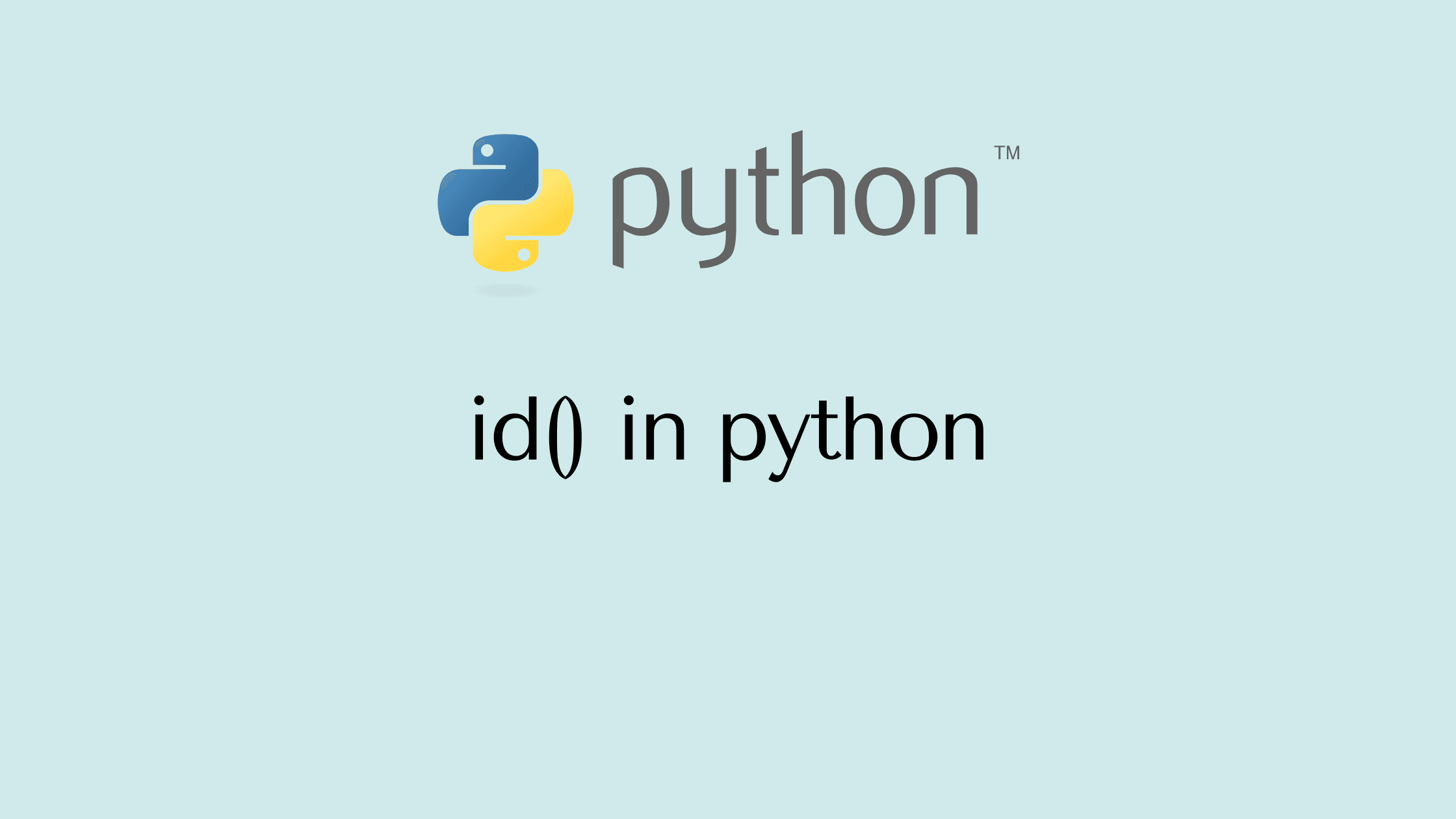 id() in python