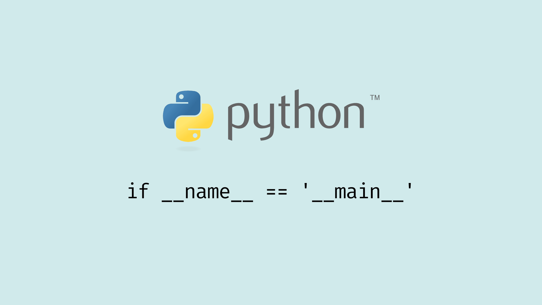 Using if __name__ == '__main__'